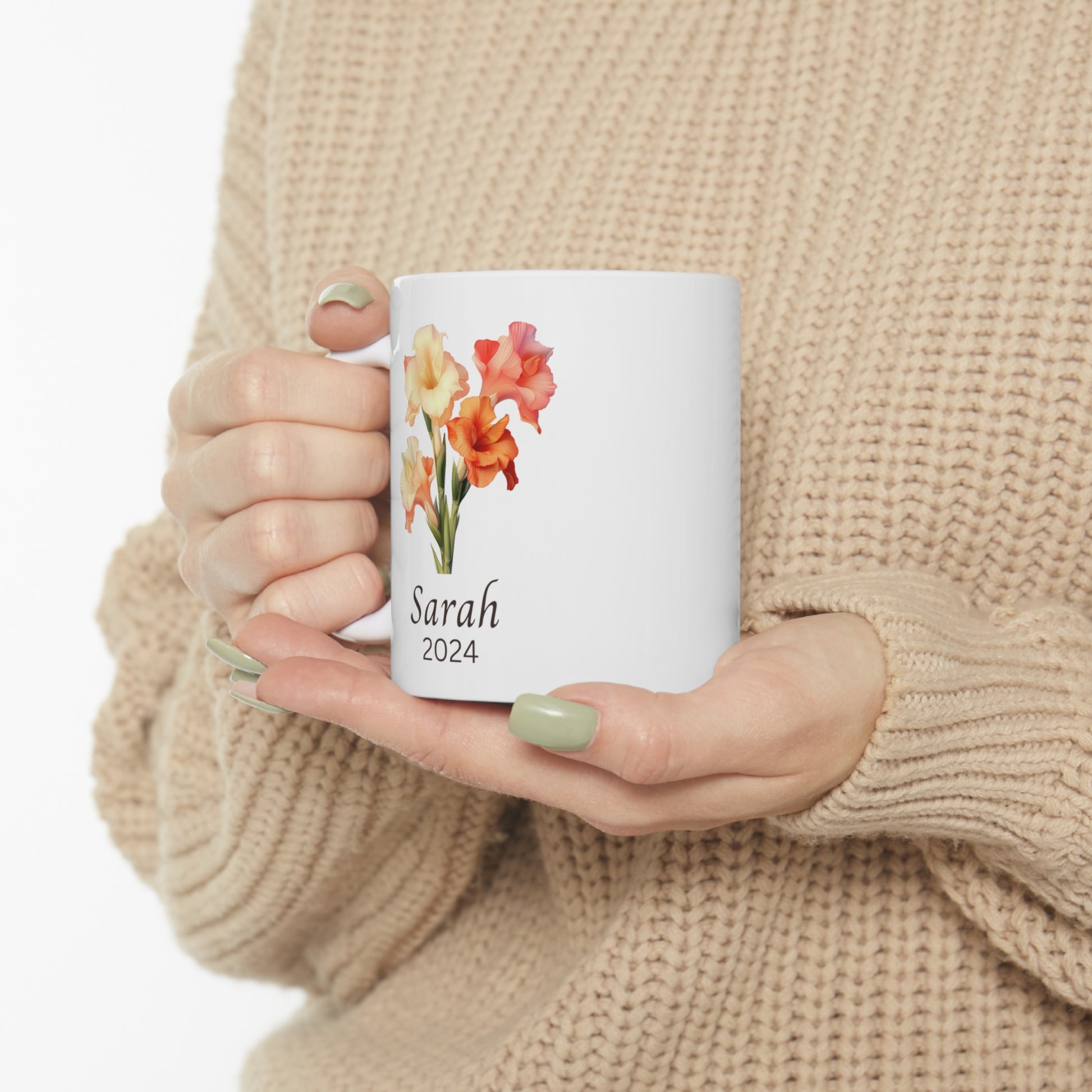 Personalized mug Birth flower August