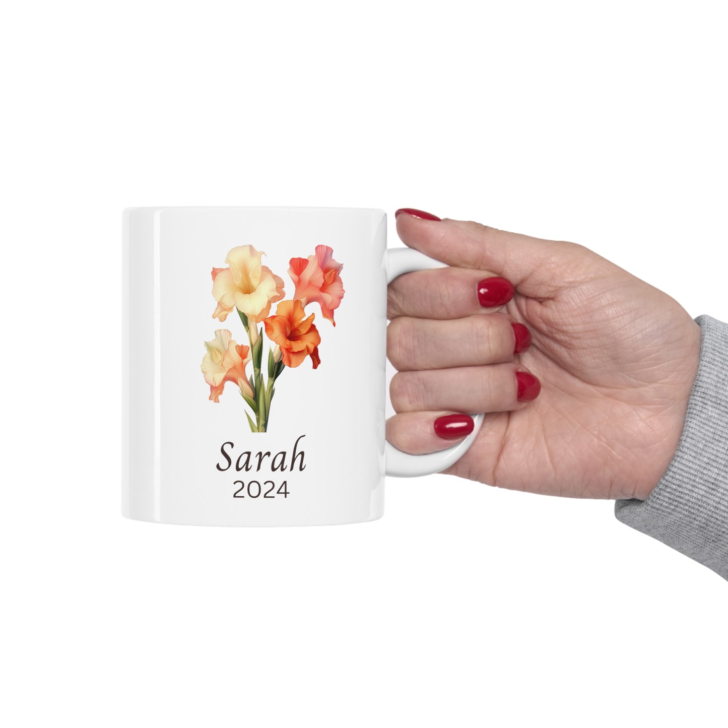 Personalized mug Birth flower August