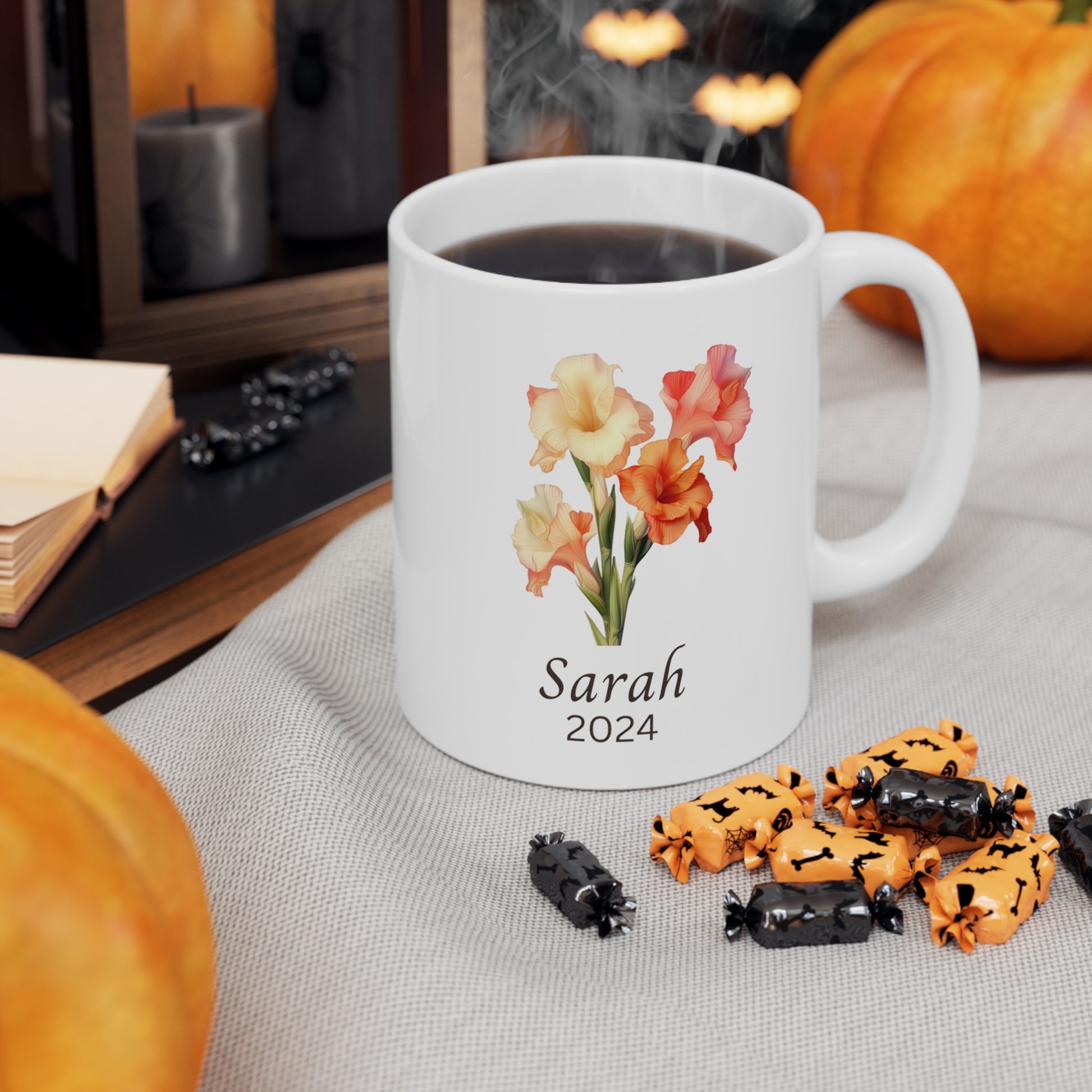 Personalized mug Birth flower August