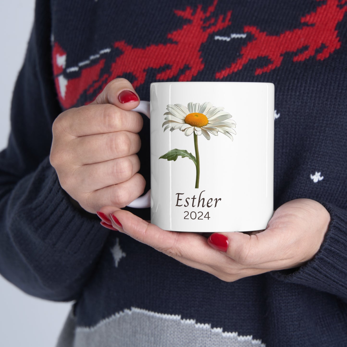 Personalized mug Birth flower April