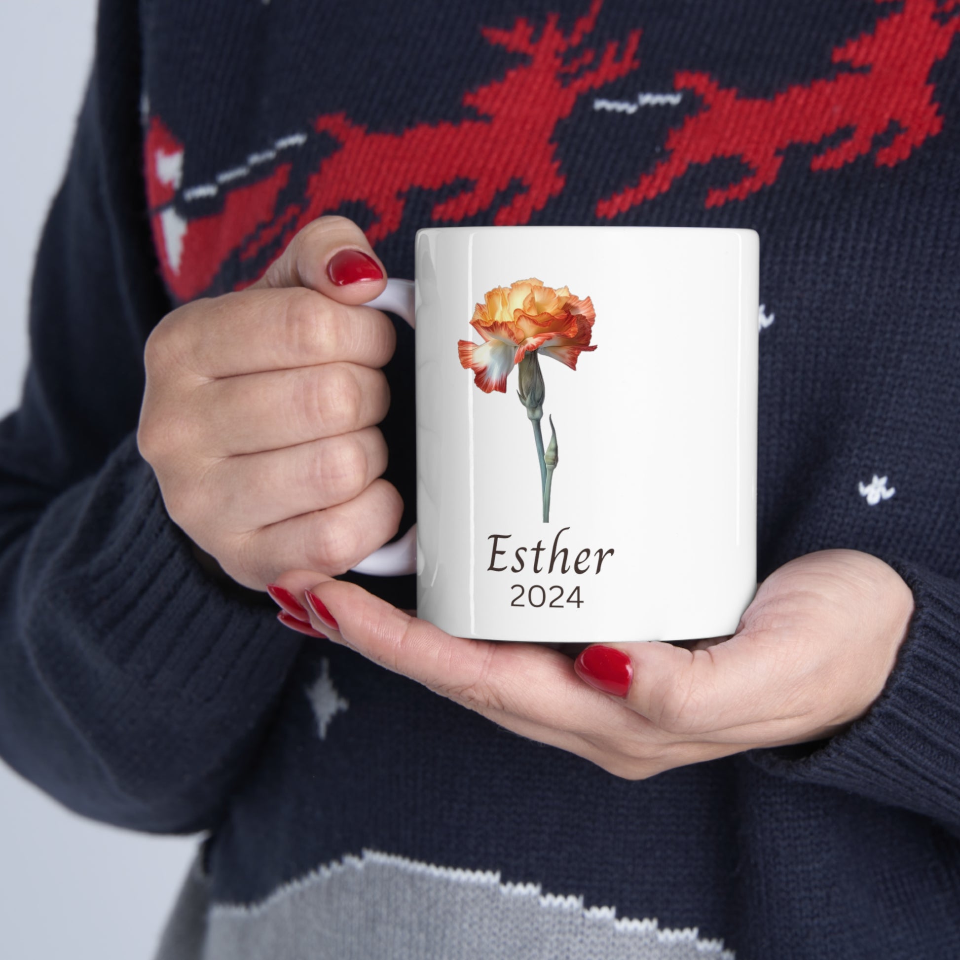 Personalized mug Birth flower January