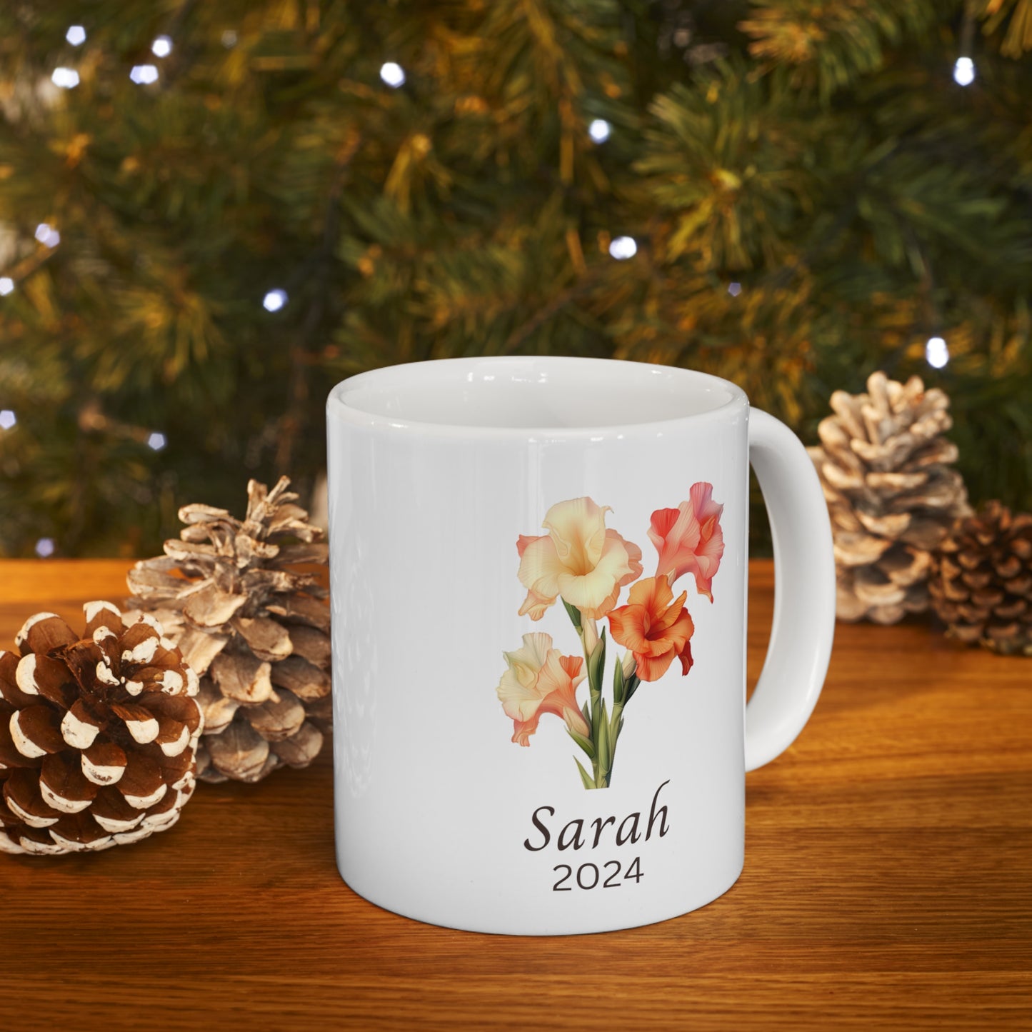 Personalized mug Birth flower August