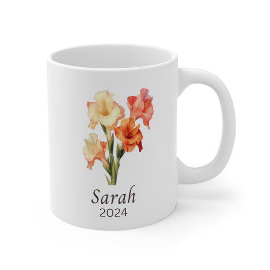 Personalized mug Birth flower August
