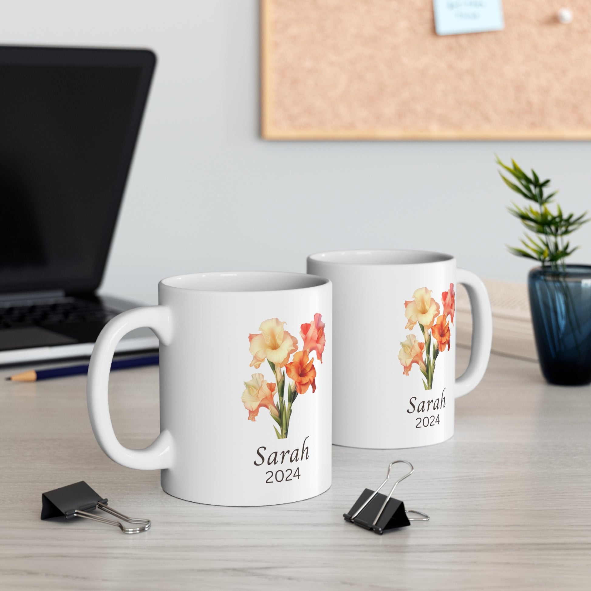 Personalized mug Birth flower August