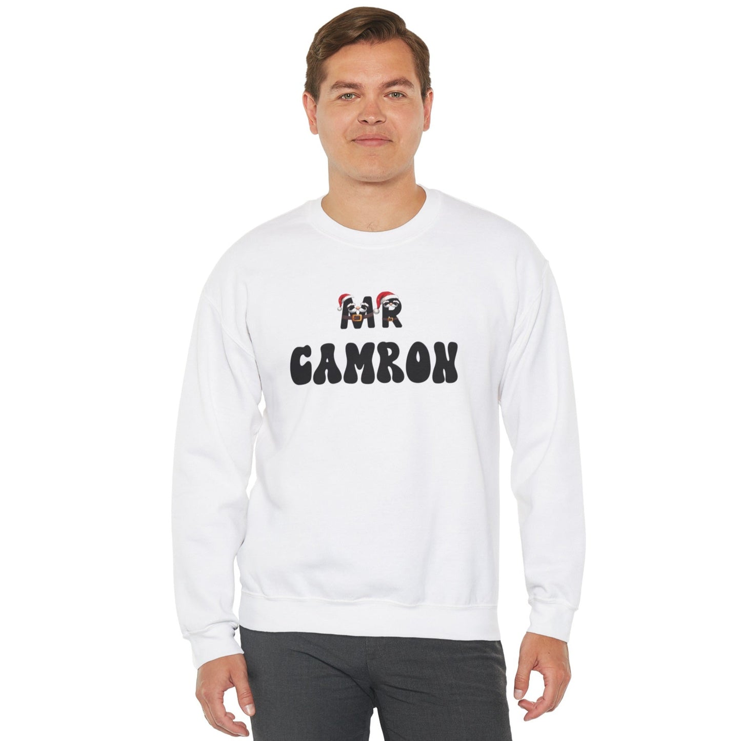 Mens Sweatshirt Christmas Mr with Custom Name