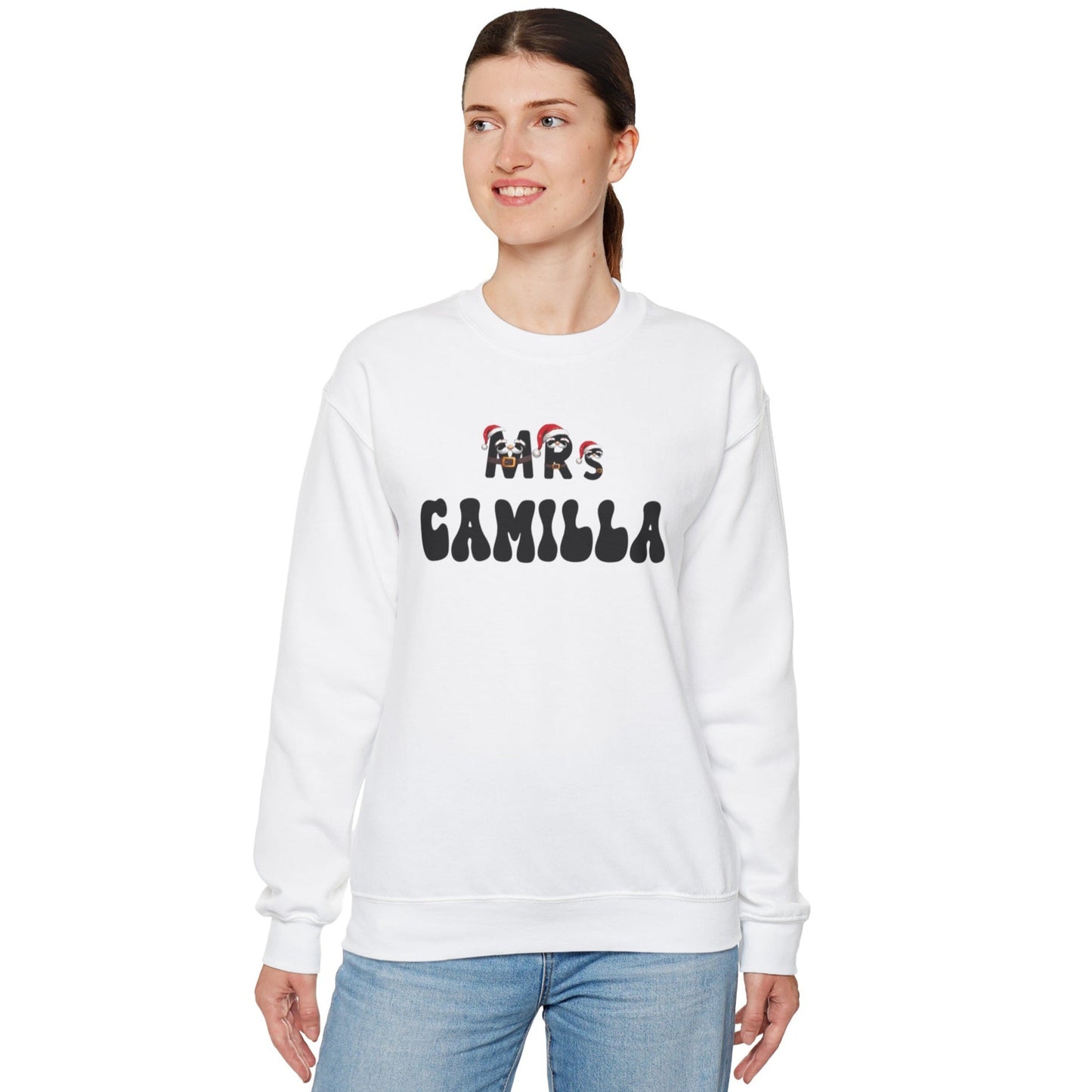 Womens Sweatshirt Christmas Mrs with Custom Name