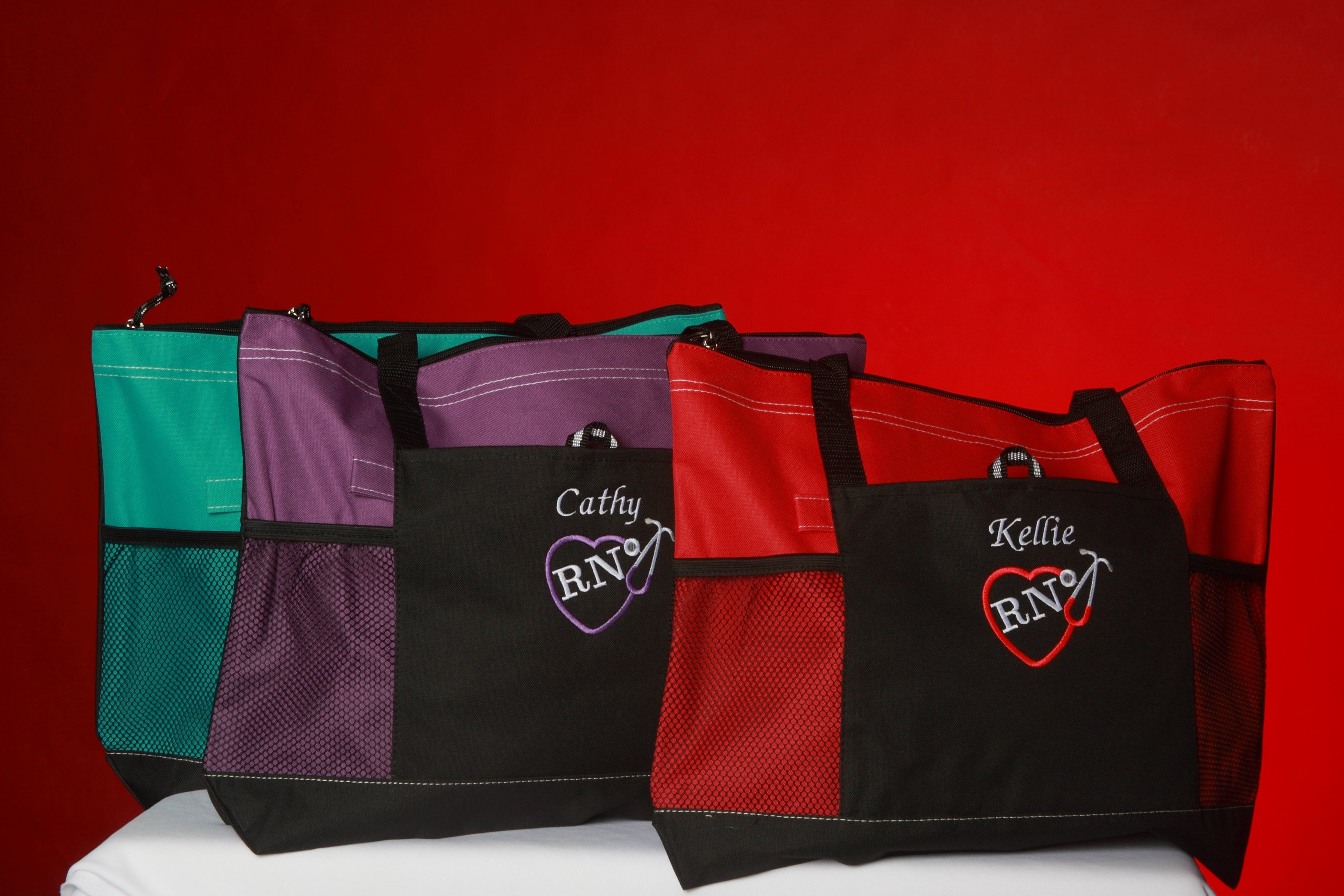Nurse Tote Bags - Personalized For RN, LPN, CNA, CMA, MA, ANY TITLE Blue Group