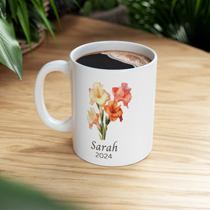Personalized mug Birth flower August