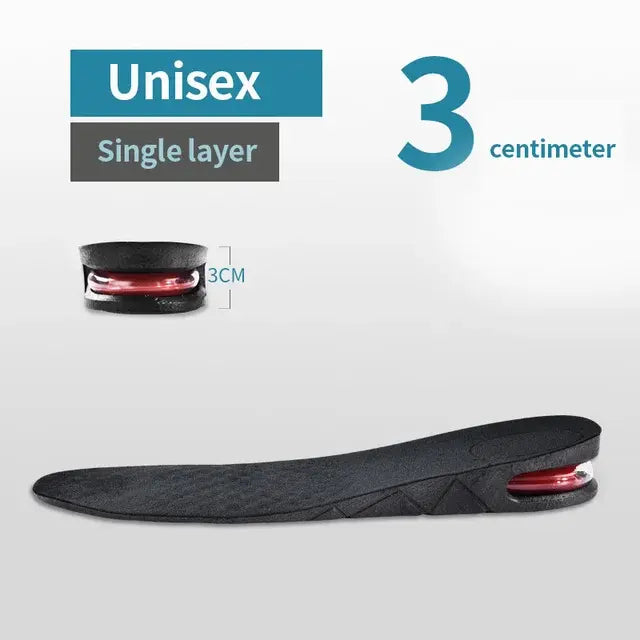 Invisible Height Increase Shoe Insoles – Heel Lift Taller Inserts, Silicone, Men Women