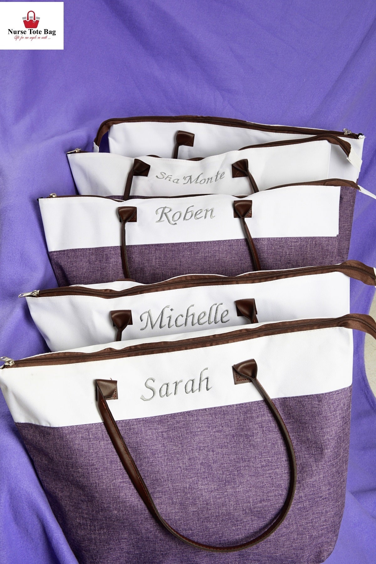 Customized Tote Bags - Monogrammed Personalized Tote Bags Group BravHUT Nurse Tote Bag