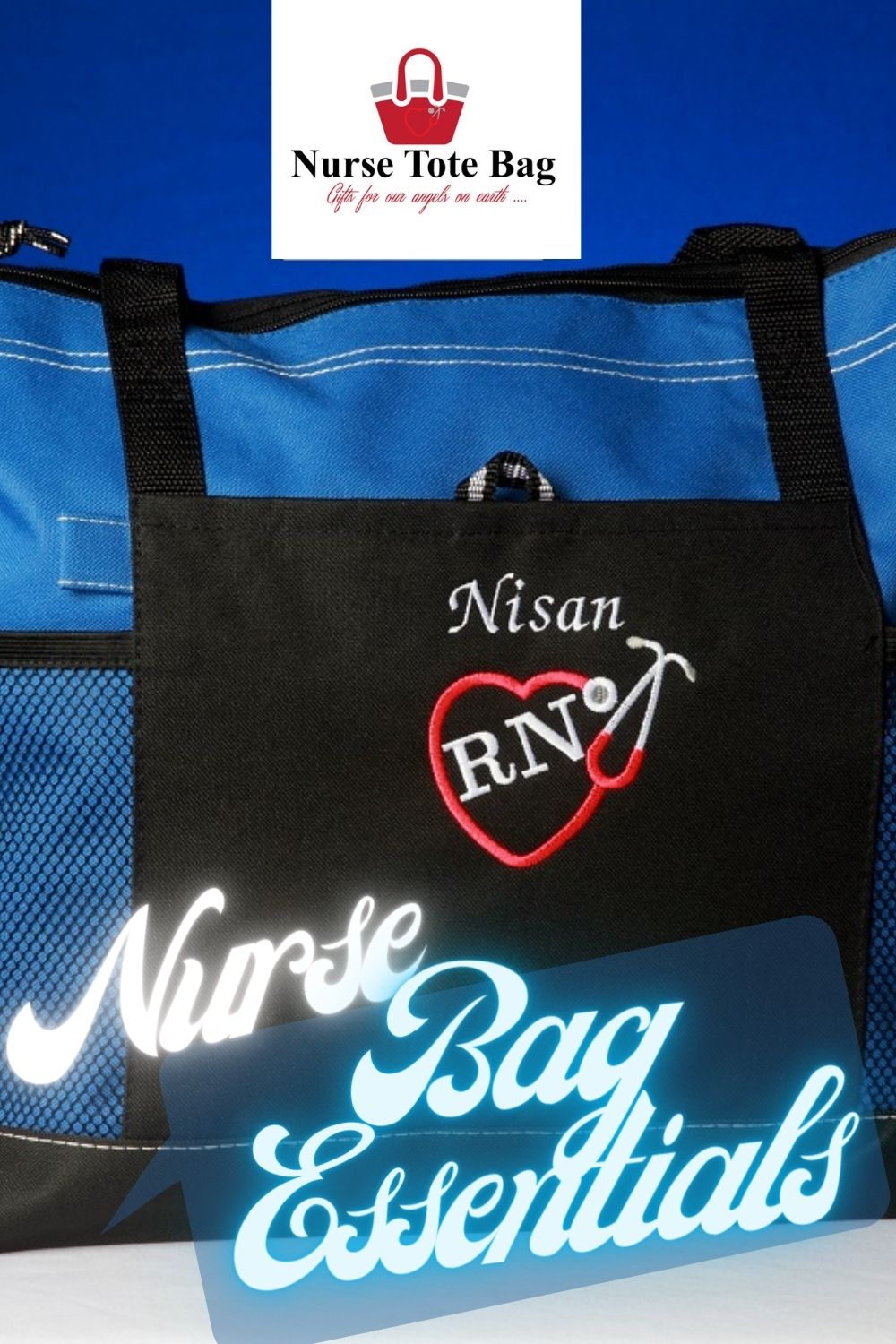 Nurse Tote Bags Personalized For RN LPN CNA CMA MA ETC