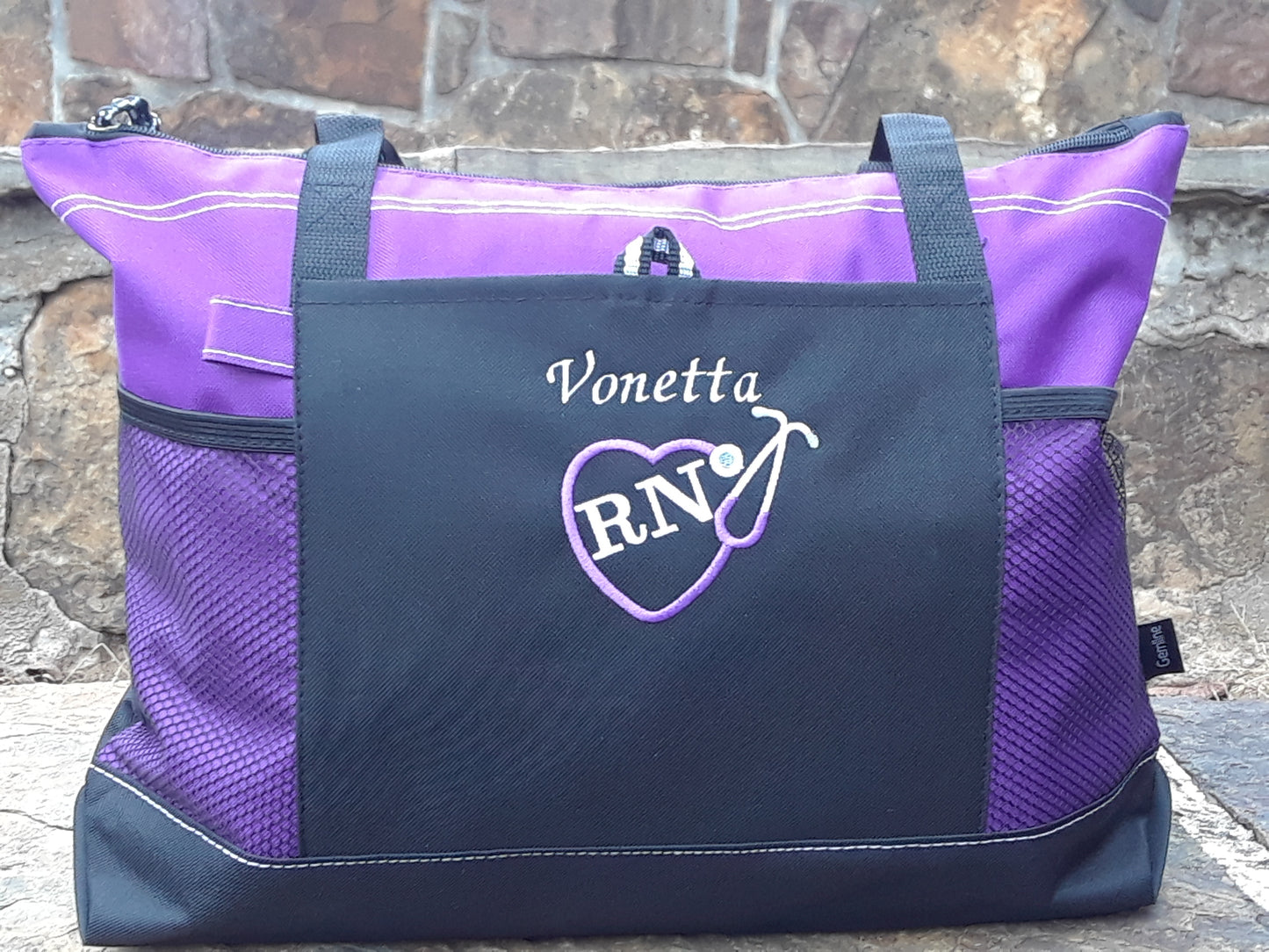 Purple Registered Nurse Tote Gift Bag for graduation Nurse Preceptor gift